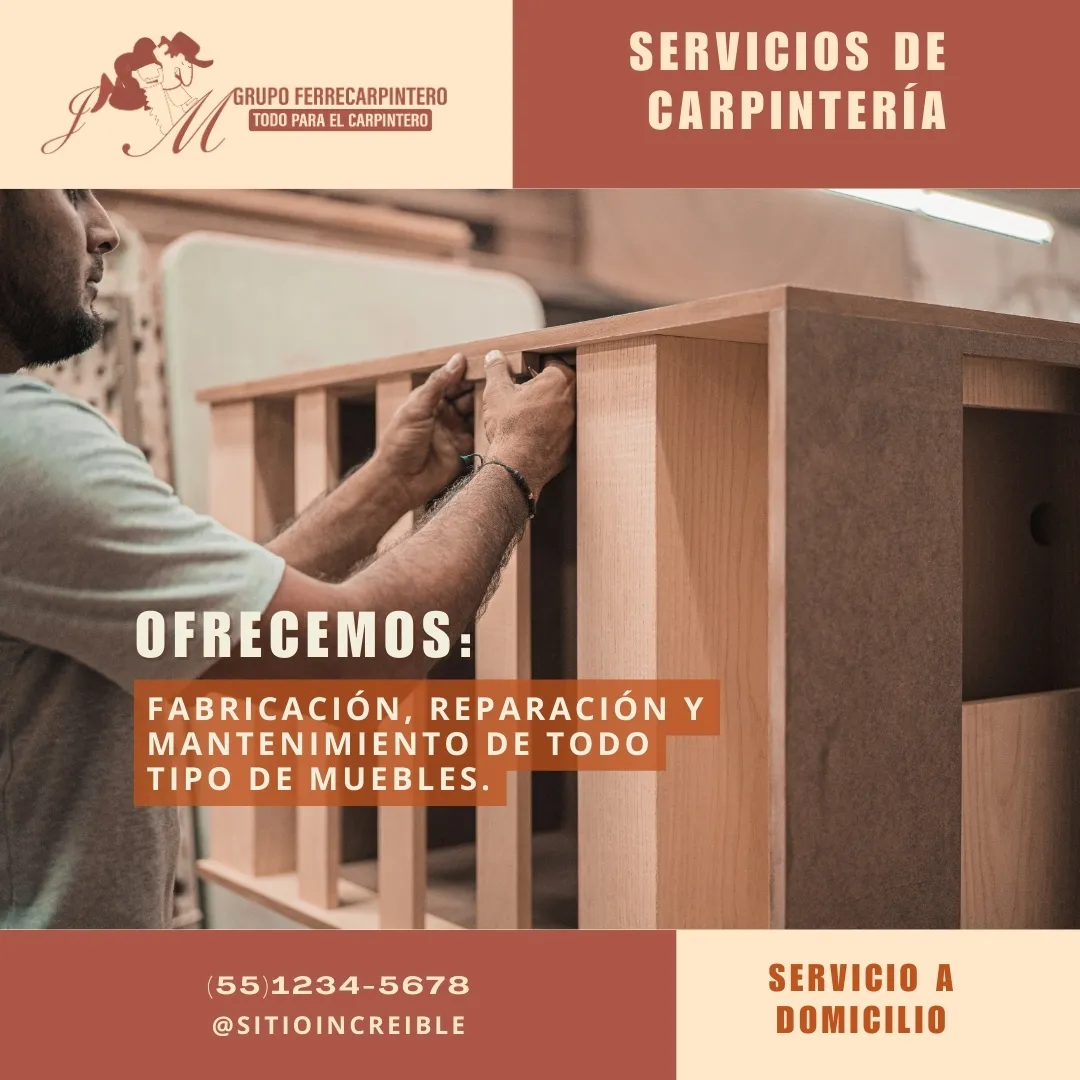 Flyer Publicitario para Grupo Ferrecarpintero