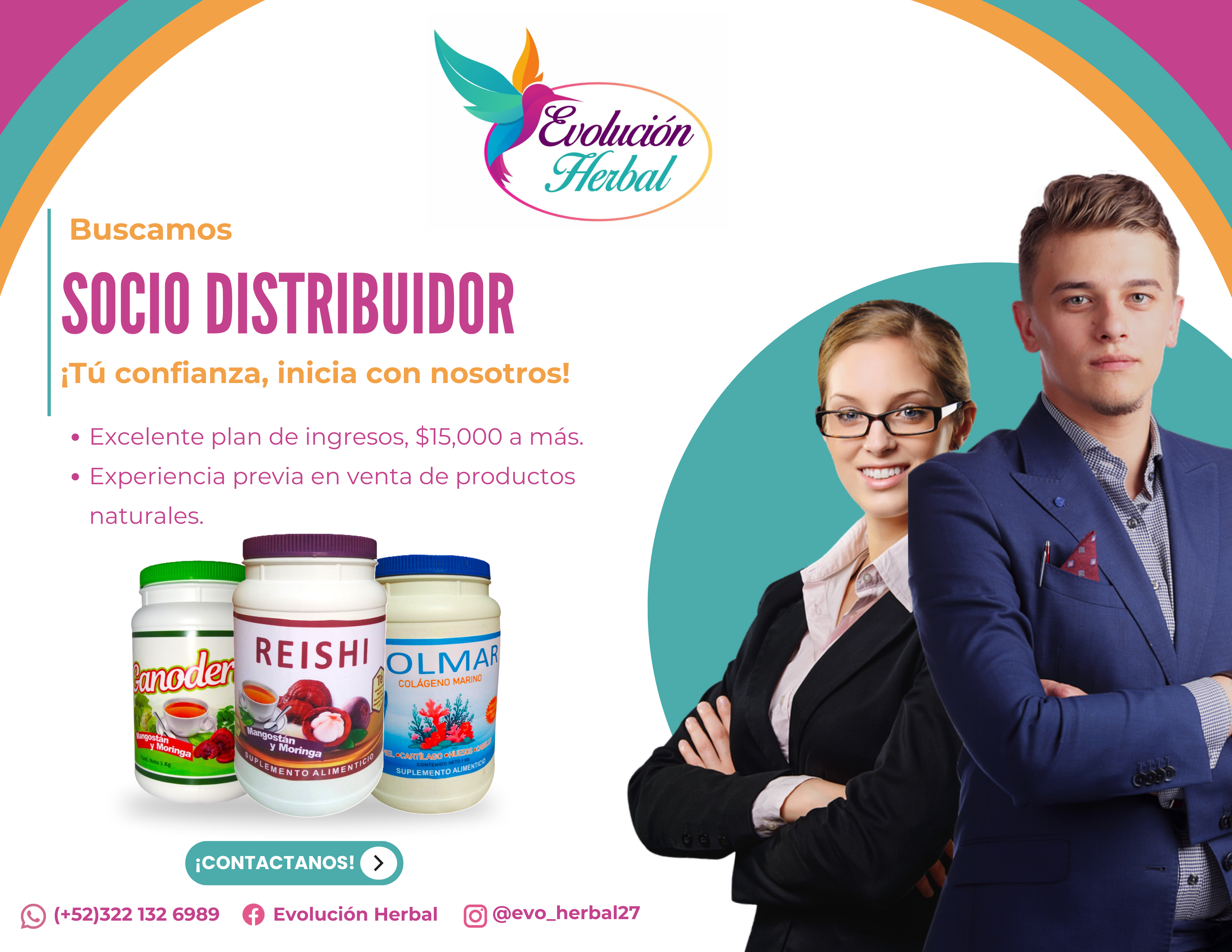 Flyer Publicitario para Evolución Herbal